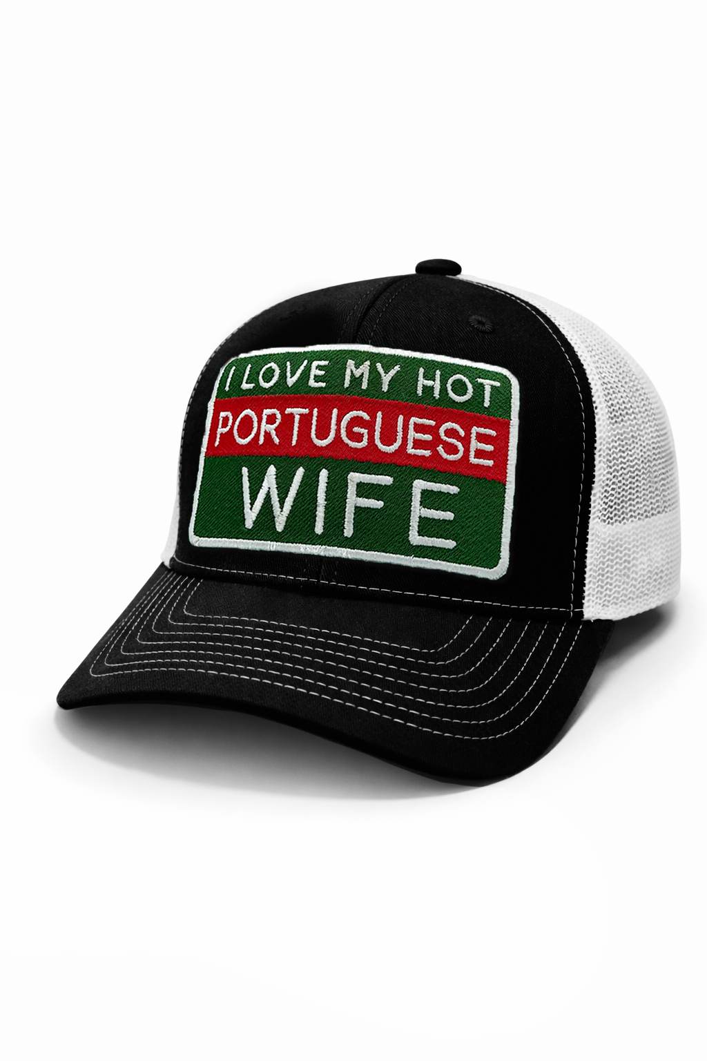 I Love My Hot Portuguese Wife Mesh Trucker Hat