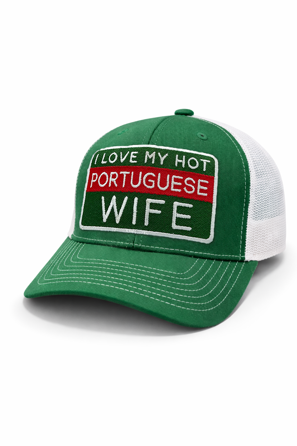 I Love My Hot Portuguese Wife Mesh Trucker Hat