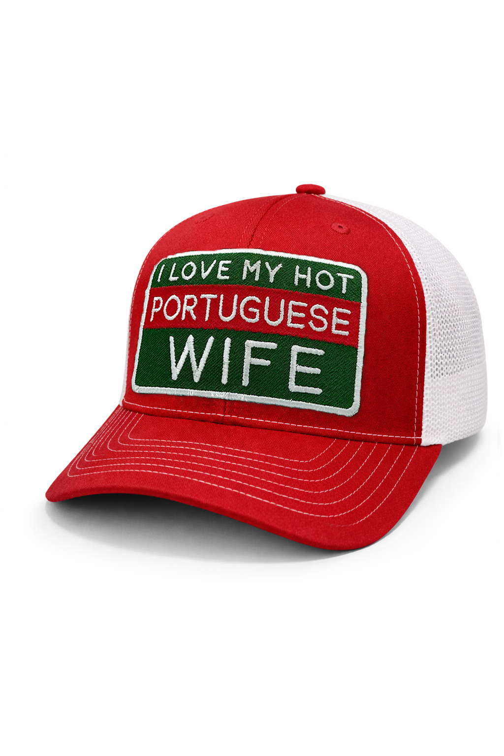 I Love My Hot Portuguese Wife Mesh Trucker Hat